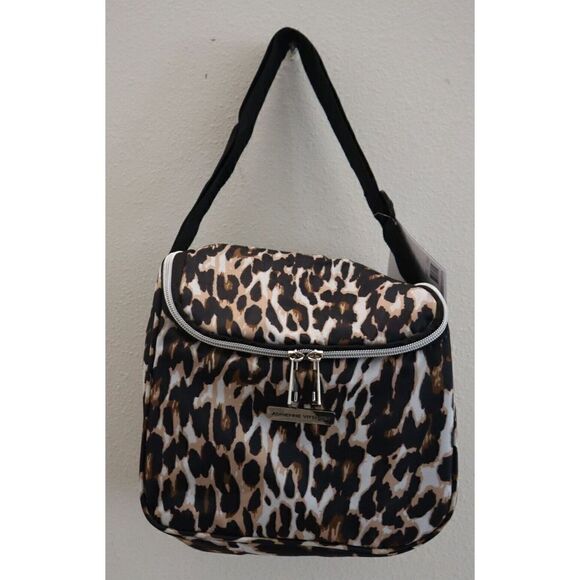 Adrienne Vittadini AVTB7747 Leopard Print 9" Fashion Crossbody Cooler Satchel - Picture 9 of 10